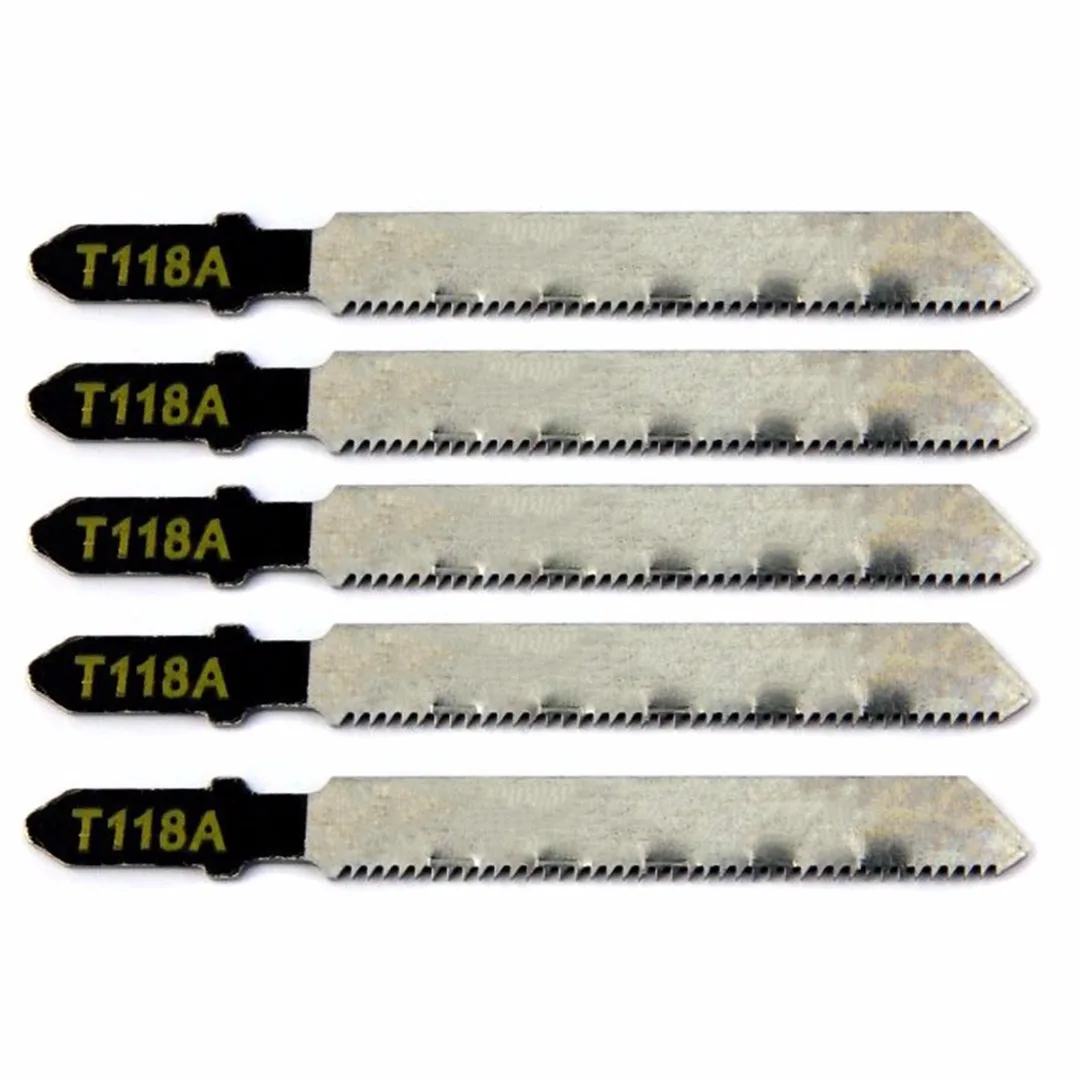 

5pcs New T118A HCS Curved Jigsaw Blades For Metal Cutting 77mm Length 1.0-3.0mm