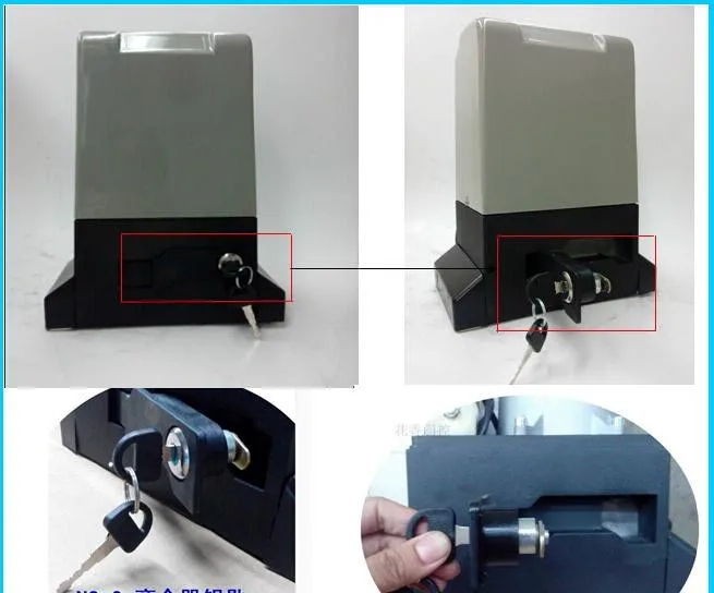 LPSECURITY интенсивное использование фабрики дома 1200 кг или 1500 кг автоматический gsm раздвижной двигатель открывания ворот с 6 м или 7 м нейлоновые рельсы