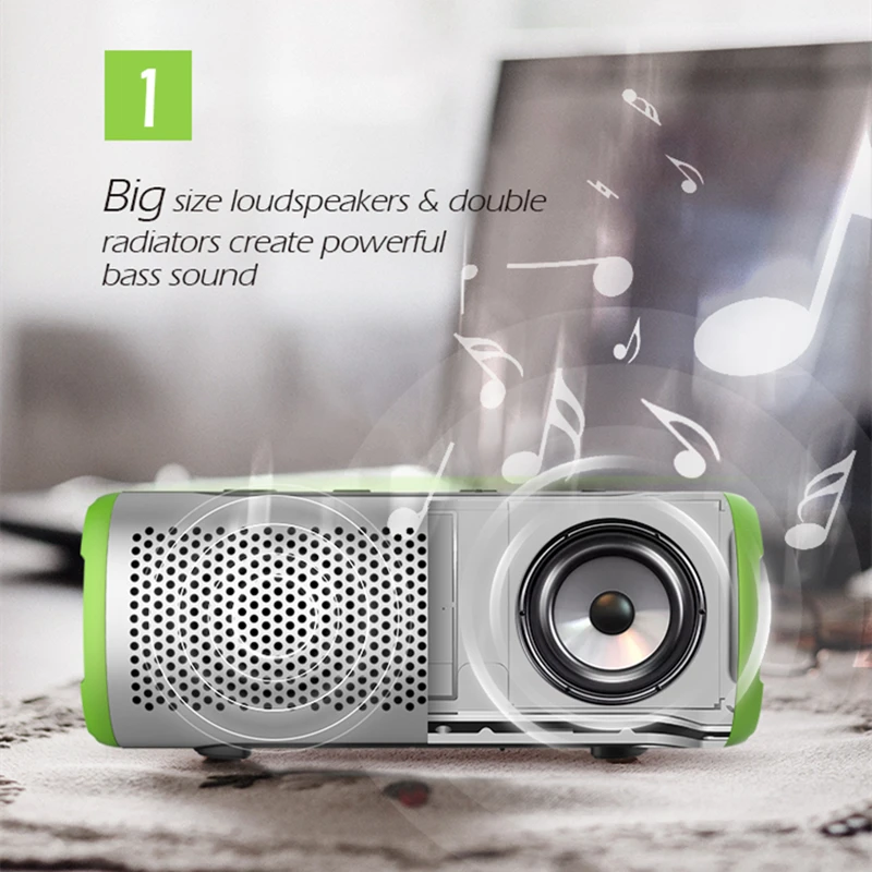 Haayot Портативный Беспроводной сабвуфер Bluetooth Динамик стерео большой мощности Hi Fi