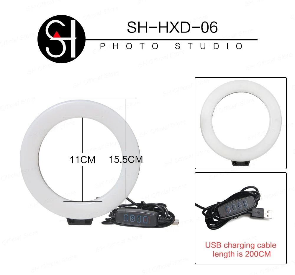 23 см светодиодный кольцевой светильник 5500K Photo Studio светильник фотография вспышка для видео с регулируемой яркостью для телефона с 180 см штатив монопод для селфи-палка и держатель для мобильного телефона