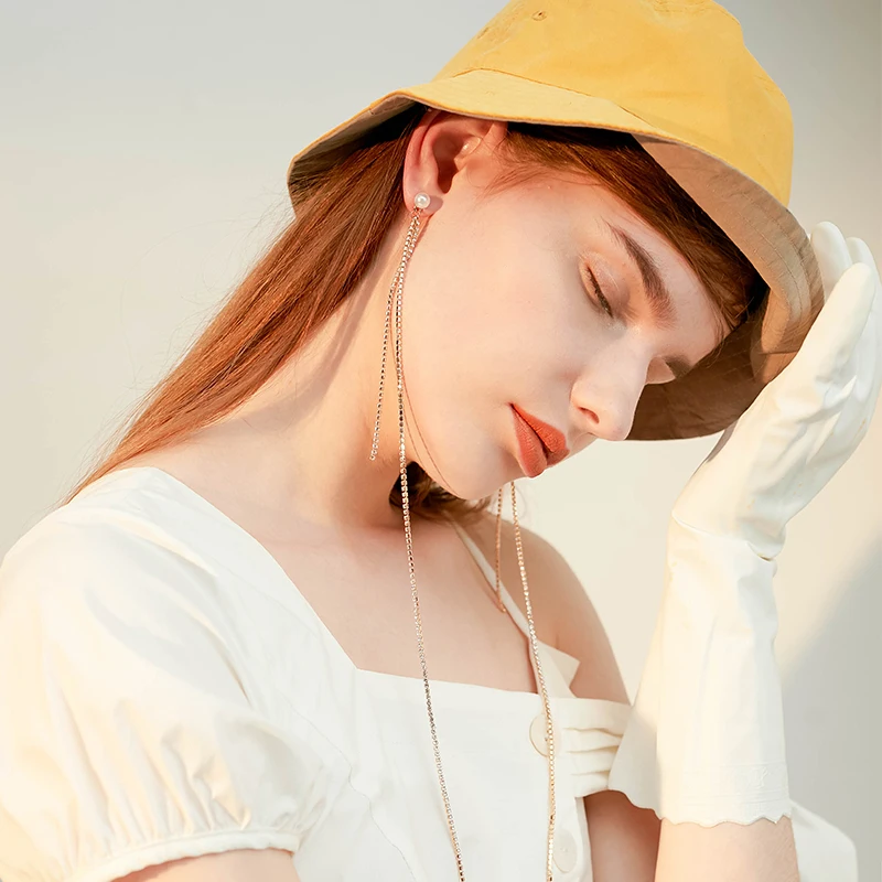 Темперамент флэш дрель длинный абзац аксессуары серьги кусок кисточкой