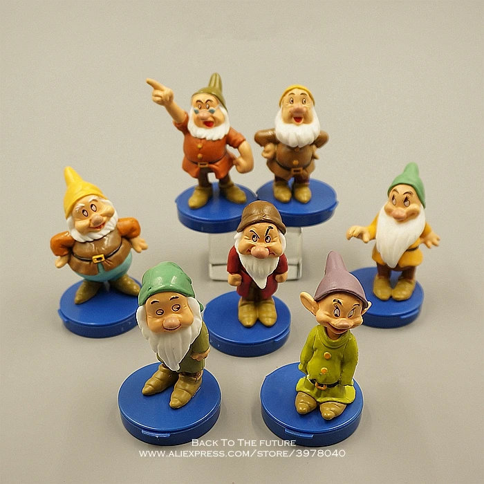 

Disney Snow White Seven Dwarfs 6cm 7pcs/set mini doll Action Figure Anime Decoration Collection Figurine Toy model for children