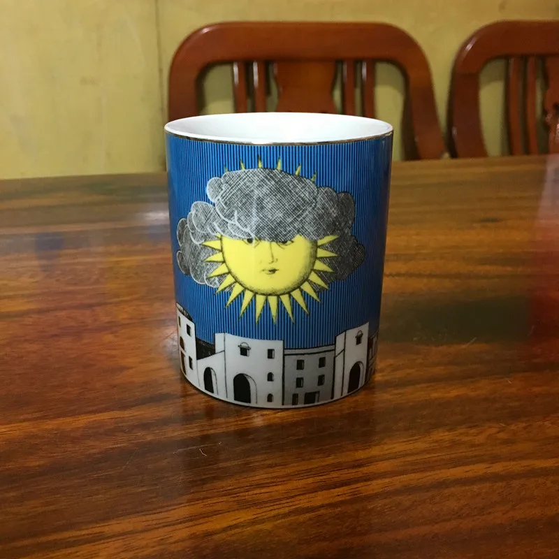 Diy подсвечник для хранения ювелирных изделий, кисть для хранения, ручка, баночка, компоновка, чашка, современный поп-арт, Fornasetti, керамика, красота, Кисть для макияжа, чашка