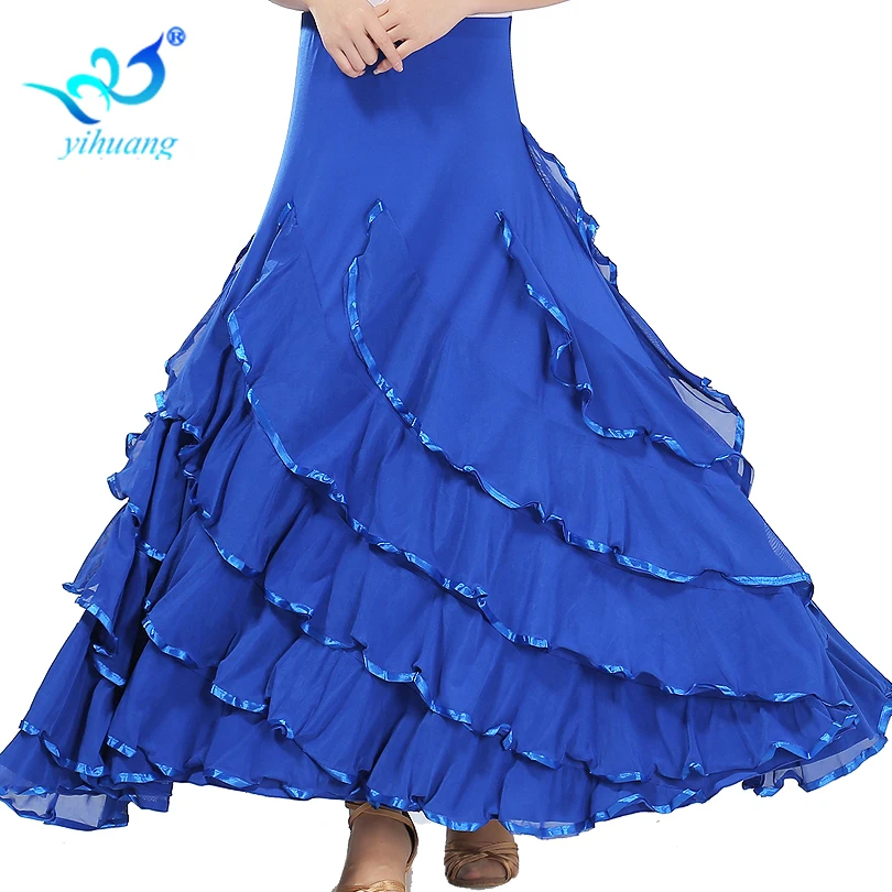 Женская длинная юбка для бальных танцев|ballroom dance dress|flamenco skirtdance ballroom dress |