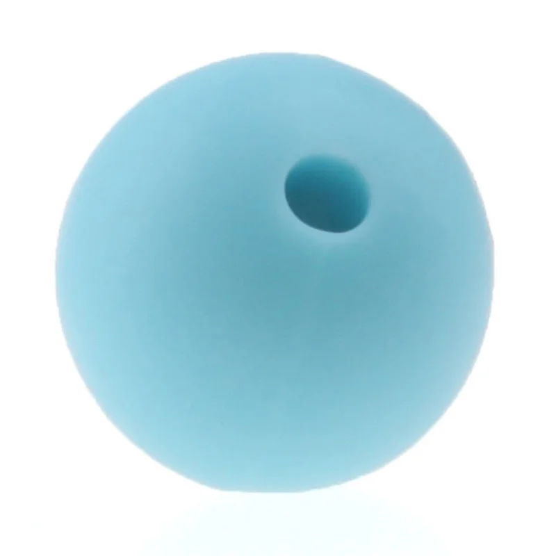 Cuentas redondas de silicona para dentici&oacute;n, 15MM, sin Bpa, para juguete de beb&eacute;, collar de dentici&oacute;n, accesorios, 100 piezas-3