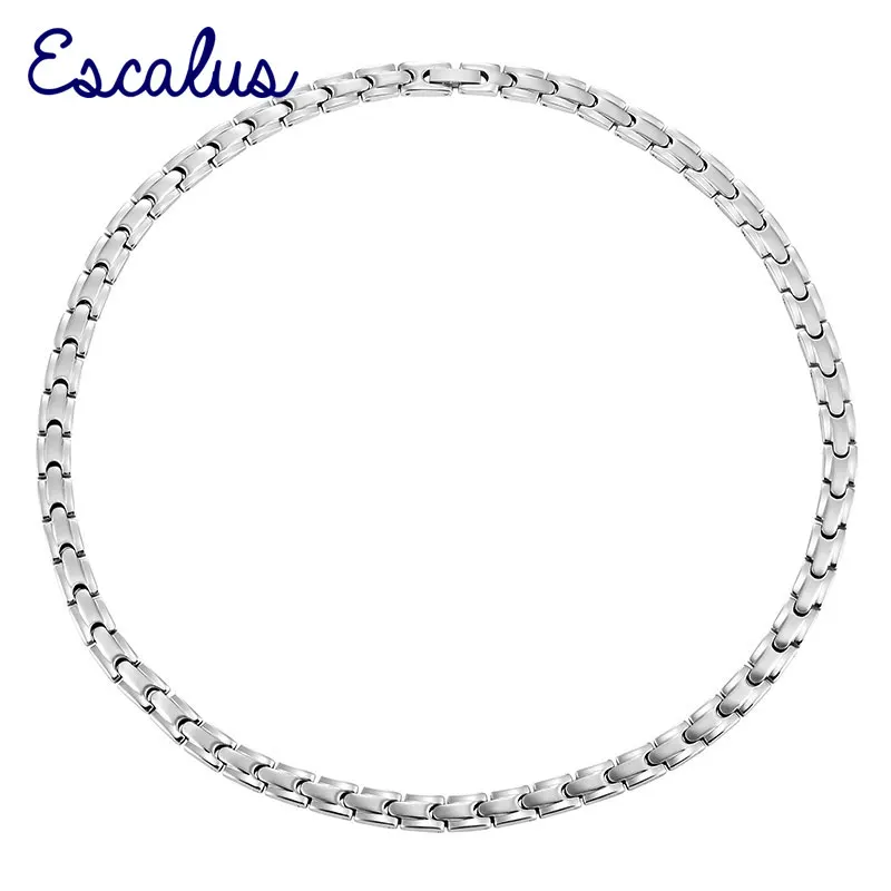 

Escalus 4in1 Magnetic Women Necklace All Silver Color Magnet 316L Stainless Steel Chain Pretty Magnetic Jewelry Neckwear Charm