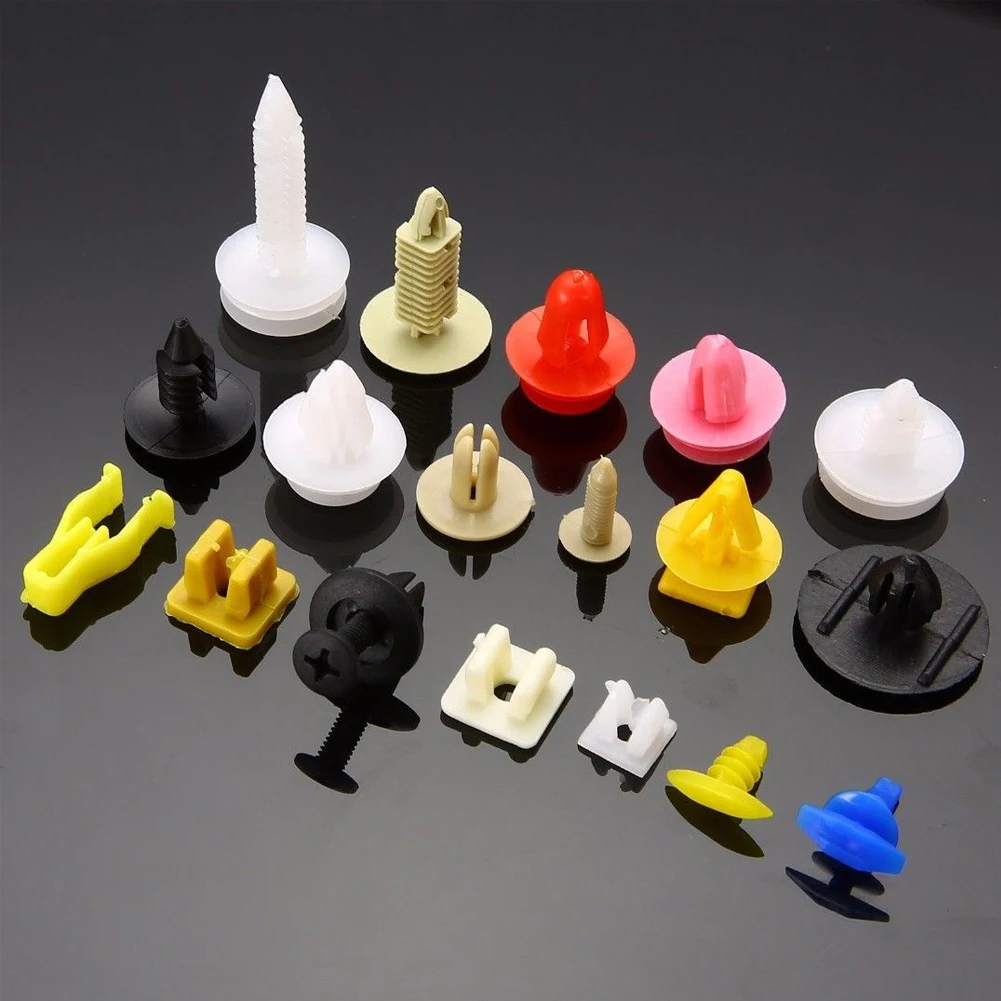 200 шт авто Пластик заклепки крепеж Push Шпилька-амортизатор на приборную панель