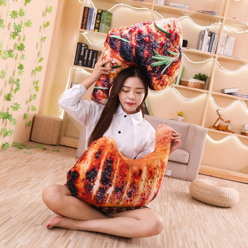 Имитация еды плюшевая подушка курица рыба мягкая набивная Подушка веселая