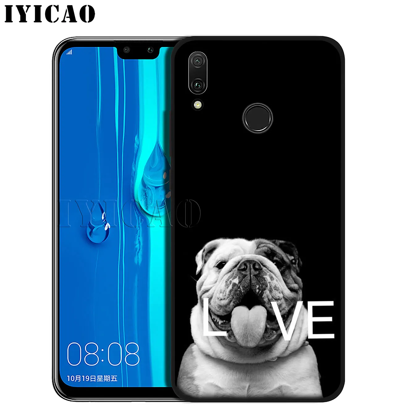 IYICAO Cute dog english bulldog Soft Silicone Phone Case for Huawei Mate 30 20 10 Pro Nova 5I 5T 5 4 4E 3i 3 2i Lite Smart |