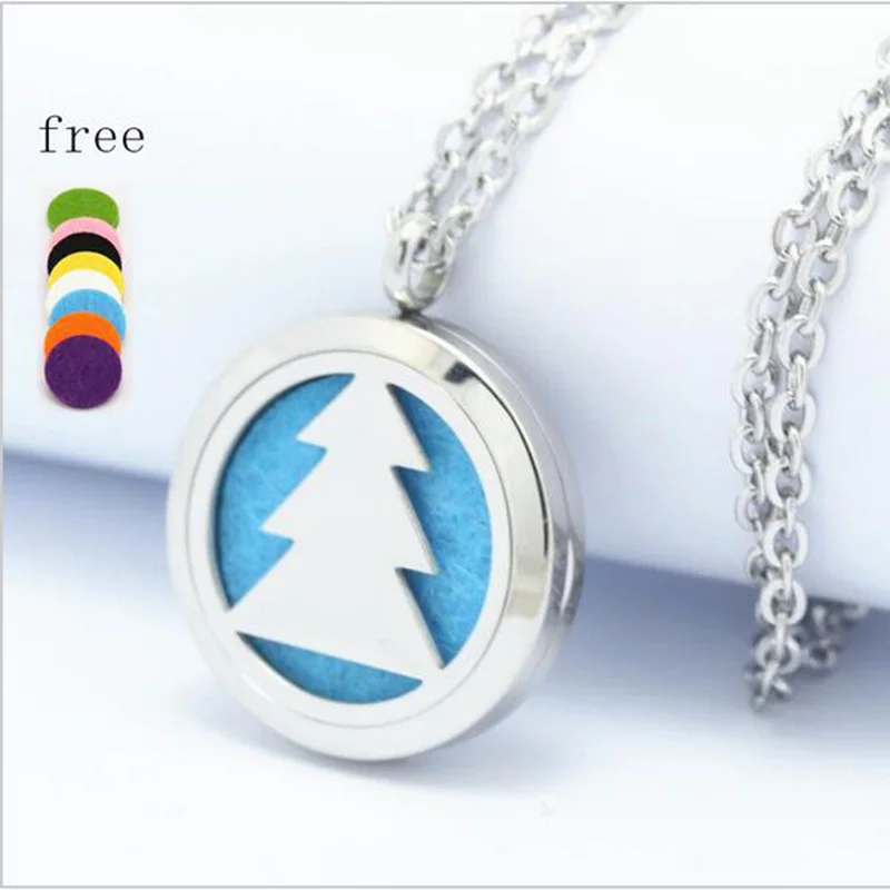 316L stainless steel magnetic Tree of life lockets 30mm aromatherapy necklace essential oil diffuser locket | Украшения и