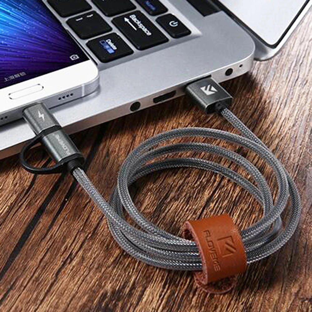 FLOVEME Micro USB/Type C 2 в 1 кабель для быстрой зарядки и синхронизации данных Samsung Huawei