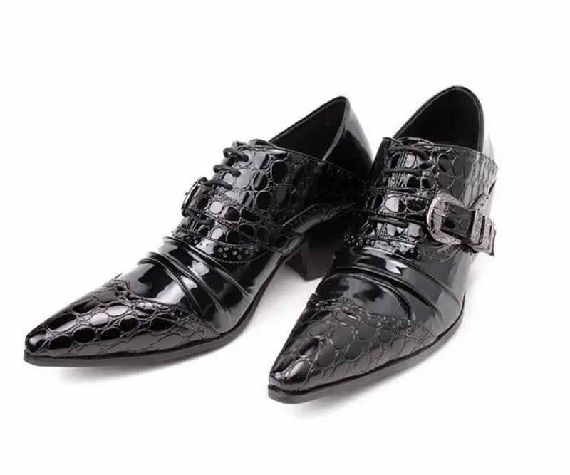 Новинка 2017 года Мужские Модные Туфли оксфорды в стиле пэчворк с острым носком и