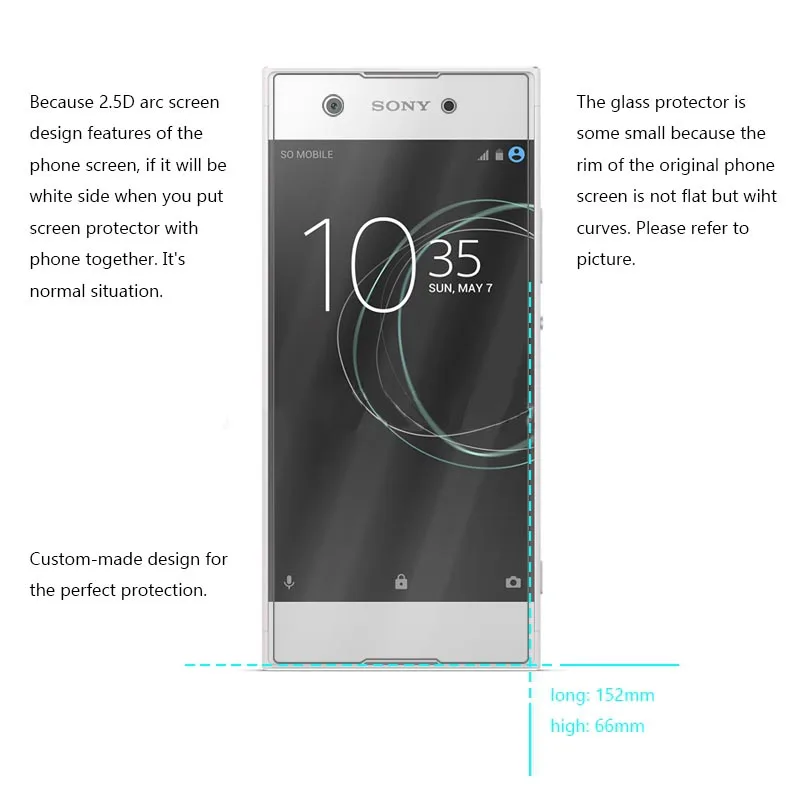 Защитное стекло HOPELF для Sony Xperia XA1 Plus закаленное 9H 2.5D 2 шт.|screen protector|protector plusprotector sony |