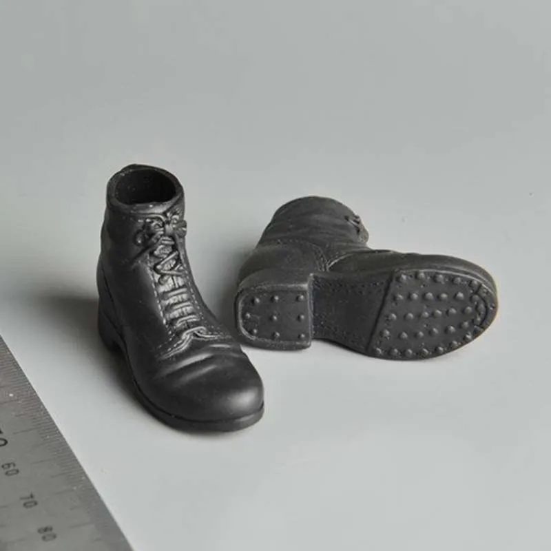 

1/6 Scale Soldier Accessories Black Hollow Leather Shoes Model WWII German Army Shoe For 12in Action Figure Toys Collection m3