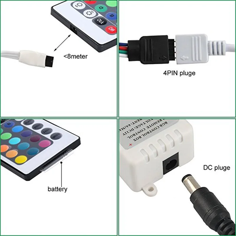 Фото Лента светодиодная RGB SMD 2835, 12 в пост. Тока, с пультом ДУ №5