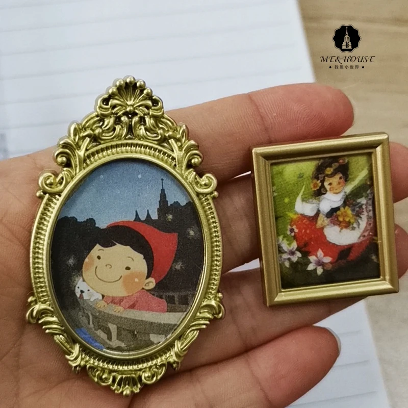 Кукольный дом DIY фоторамка миниатюрный кукольный домик Фреска OB11 мини Фреска украшение