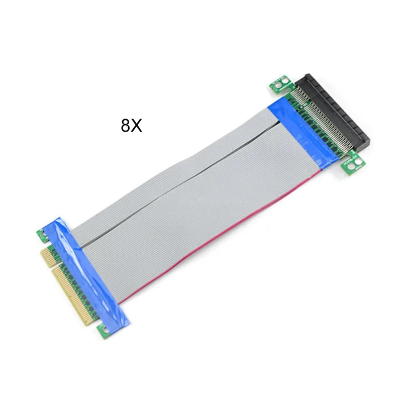 Riser PCI E PCIE Express 8X/16X Extender Card с адаптером питания Molex IDE и ленточным кабелем 20 см