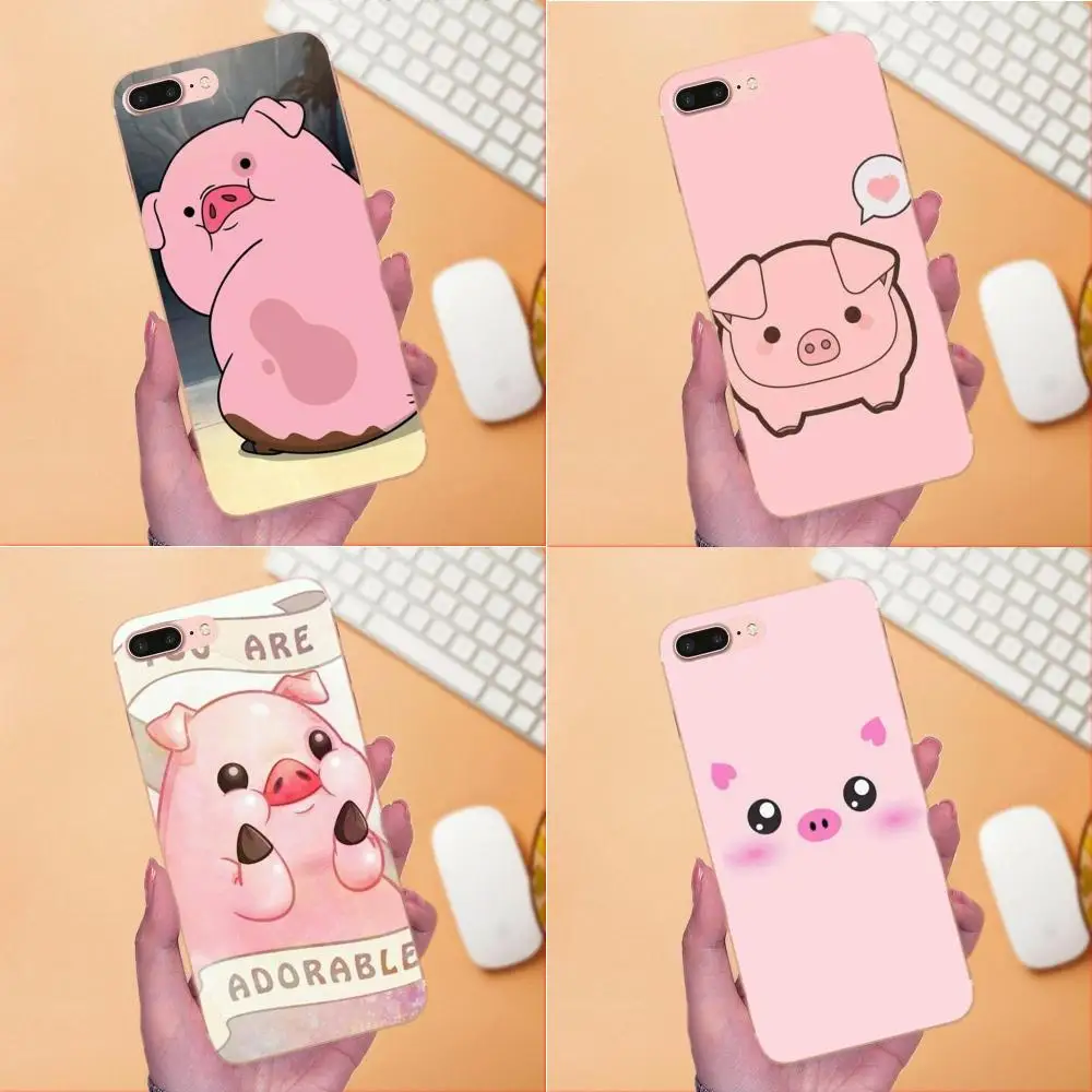 Мягкий защитный чехол из ТПУ для Samsung Galaxy Note 5 8 9 S3 S4 S5 S6 S7 S8 S9 S10 mini Edge Plus Lite Funny Pig