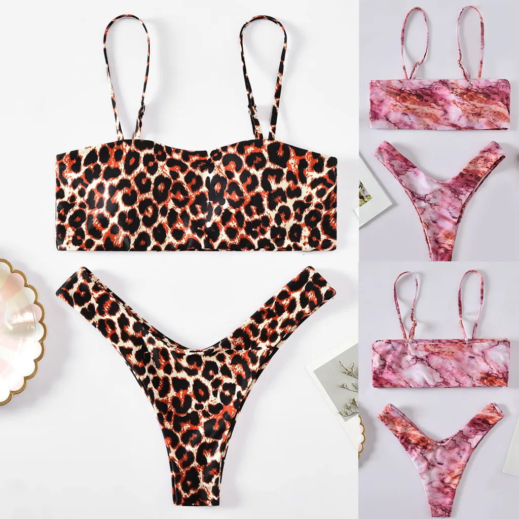 Хит! 2019 сексуальный женский купальник комплект бикини из двух предметов с