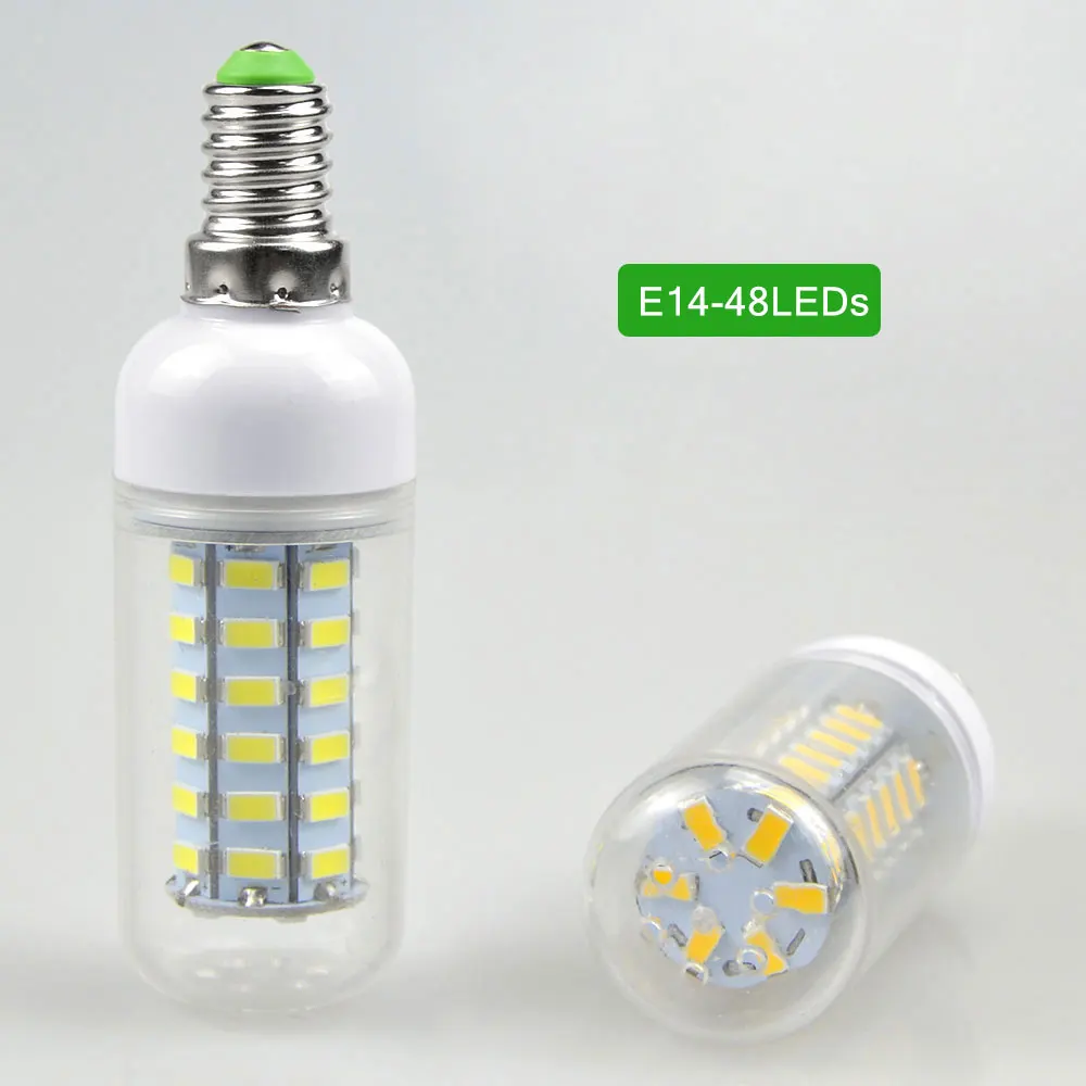220В Светодиодная лампа Кукуруза лампада E27 E14 5730SMD 24 36 48 56 69 72 светодиодных свечей