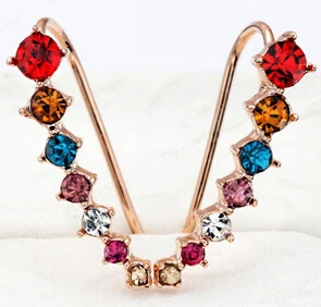 RoseGold Multi Большая Медведица с четырьмя зубцами 7 шт. CZ розовые золотые для ушей серьги-гвоздики с крючками модные украшения ZYE534 ZYE548 ZYE527 - Окраска металла: RoseGold Multi