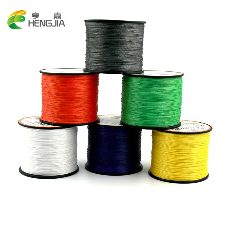 

500M HENGJIA High Quality Strong Multi-color Brand MAX Series Multifilament PE Braided Fishing Line 4 braided wire 15LB to 80LB