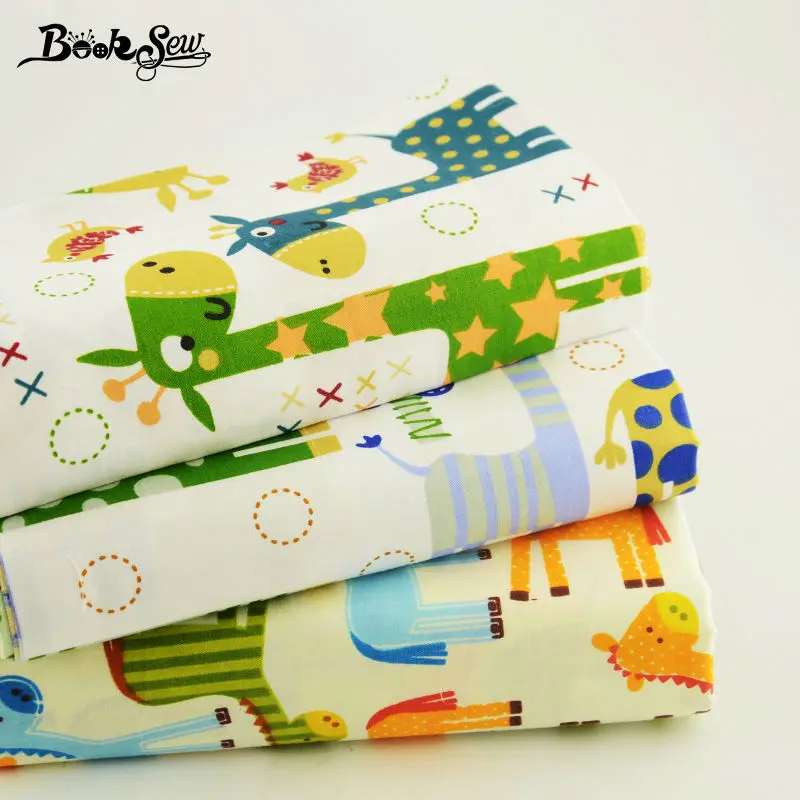 Тканевая саржевая ткань Booksew 100% хлопок 40х50 см детские постельные принадлежности