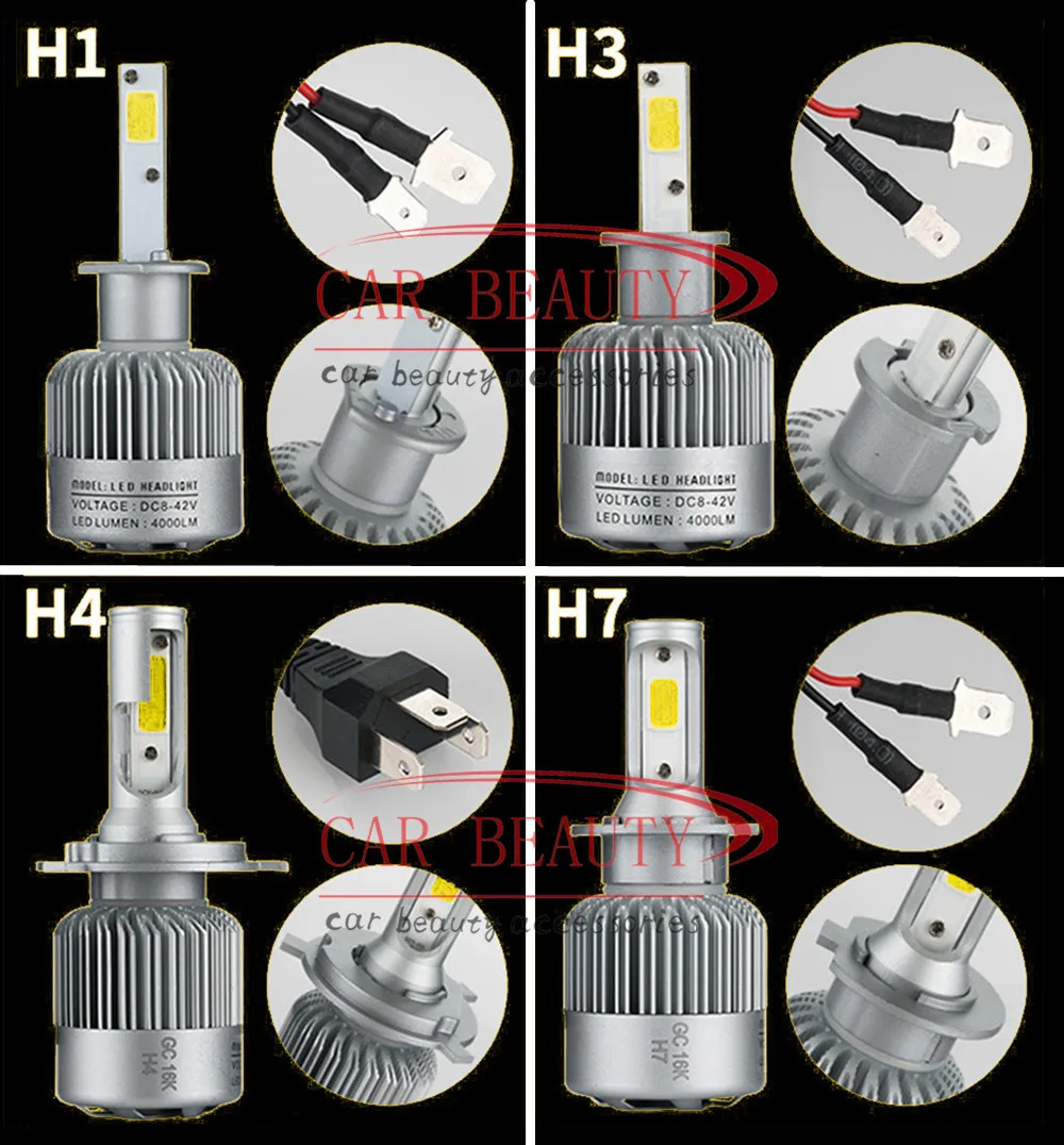 H4 H7 H11 H1 H3 9005 9006 автомобильная светодиодная лампа для фары 8000LM 6000k 72W фары для автомобилей светодиодный фары все-в-одном автомобильный Стайлинг