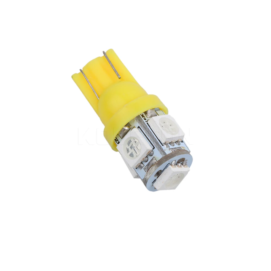 100 шт. T10 5SMD 5050 автомобильный ксеноновый светильник светодиодный 12 в 1 Вт W5W 194 6