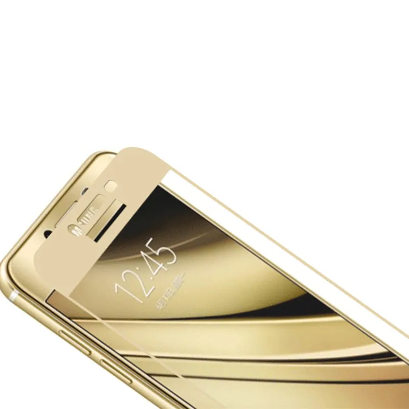 Закаленное стекло с полным покрытием для Samsung Galaxy C5 2 шт. защитная пленка экрана