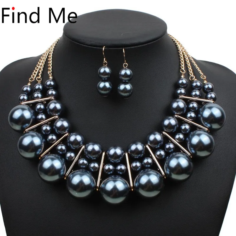 Женское винтажное многослойное колье Find Me Массивное чокер с искусственным