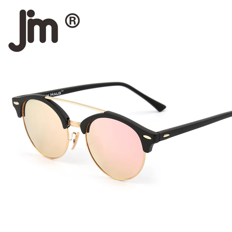 JM оптовая продажа 10 шт./лот ретро поляризованные зеркальные тонированные Круглые