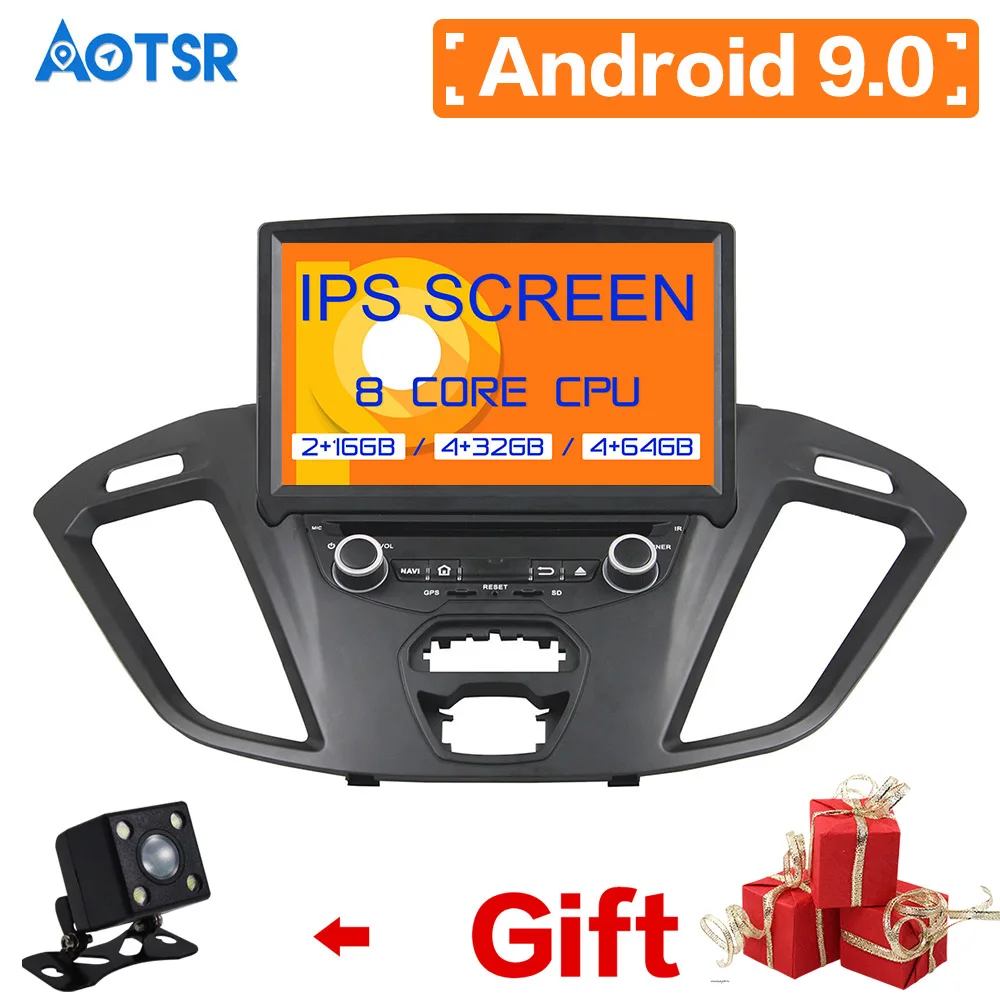 DSP Android 9.0 4G + 64G 8 Core 2 Din стерео Автомагнитола для Ford Transit Custom 9 0 gps-навигация dvd-плеер