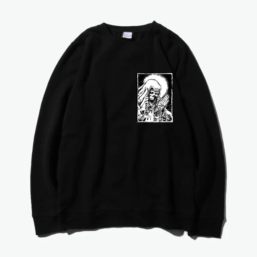 Модные толстовки с изображением черепа в готическом стиле панк рок|fashion hoodie|hoodie