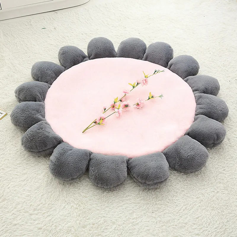 3 110cm Colorful Cartoon Soft Flowers Creative Plush Mats Meditation Cushion Floor Sofa Cushions Home Decoration - Цвет: 3