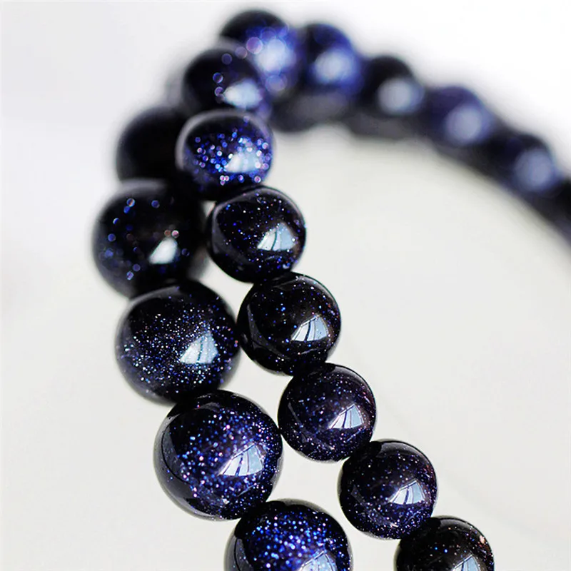 Браслеты с голубым песком браслеты для женщин и мужчин эластичные из