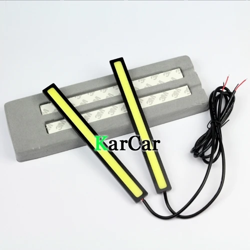 1 пара ультратонких 12 Вт COB Chip 80 LED Автомобильные дневные фары противотуманные