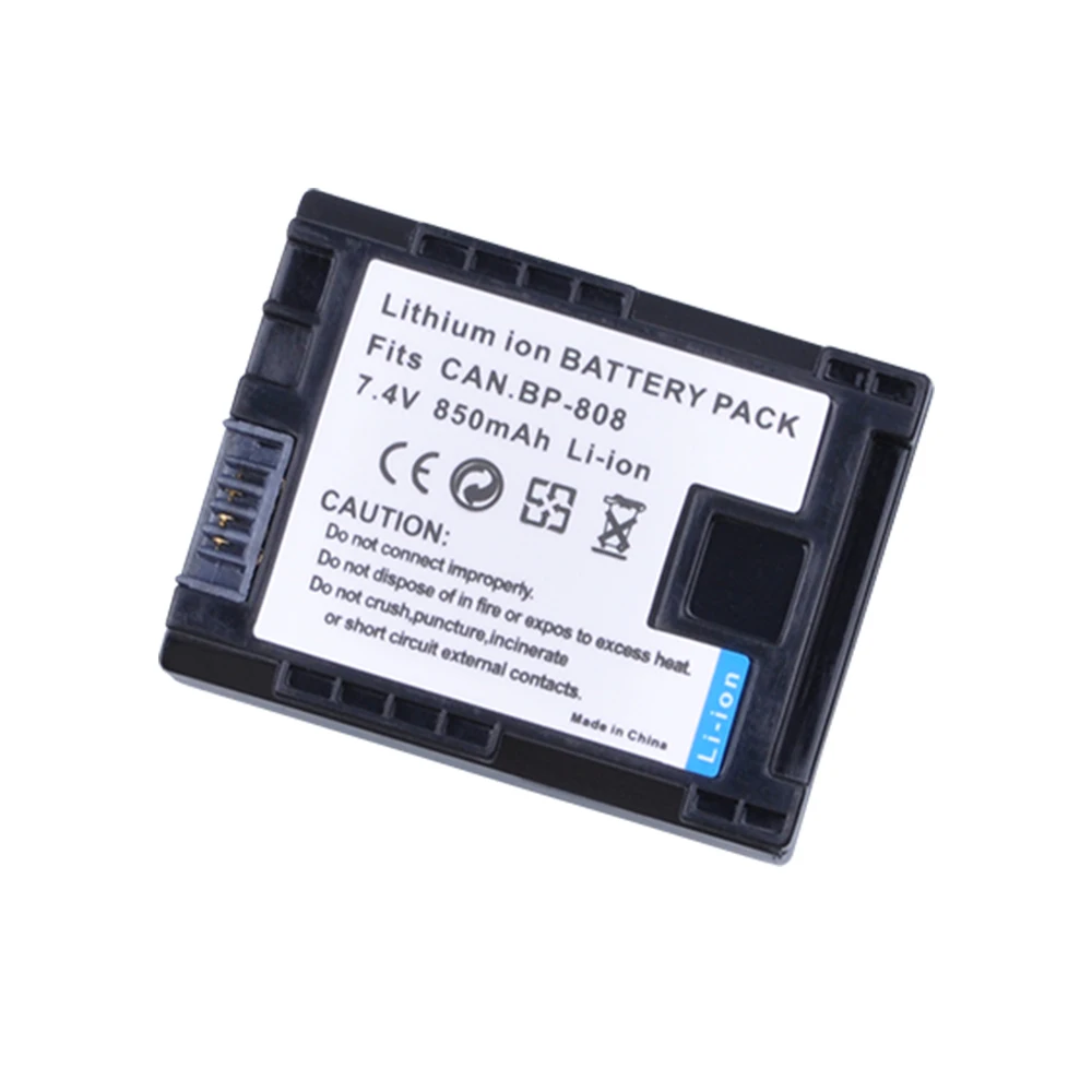 2x7 4 V 850mAH BP 808 BP808 литий ионная батарея для Canon 809 BP819 BP827 FS300 FS100 XA10 VIXIA HG20