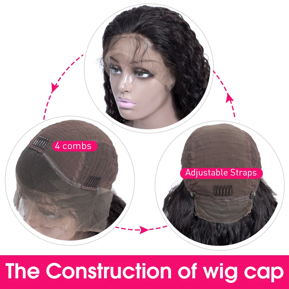 Malaysian Curly Lace Frontal Wig For Black Women Hot Star 13x4 Human Hair Wigs Pre Plucked With Baby Remy | Шиньоны и парики