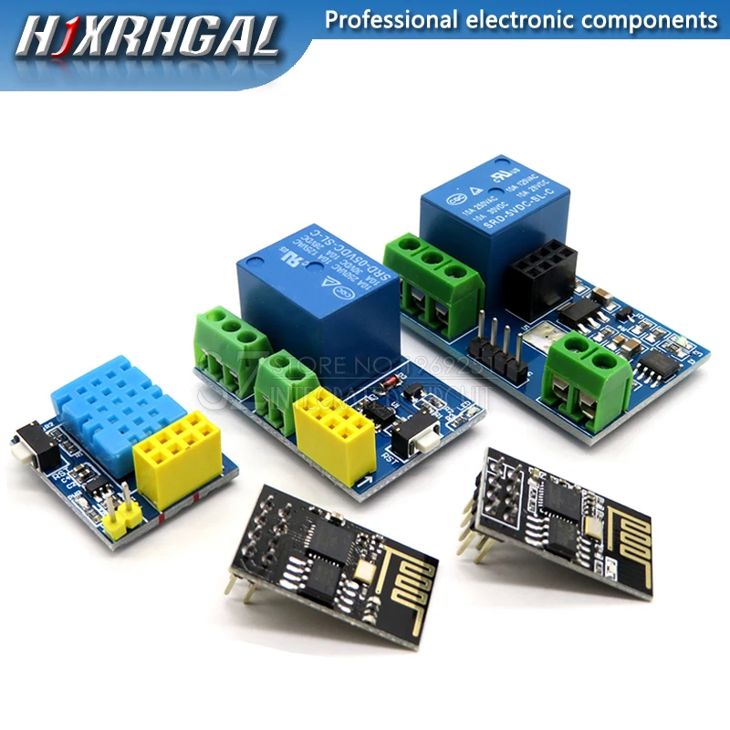 Релейный модуль ESP8266 с Wi-Fi 5 В, СВЕТОДИОДНЫЙ Модуль DS18B20 DHT11 RGB для умного дома, с дистанционным управлением, для телефона, смартфона