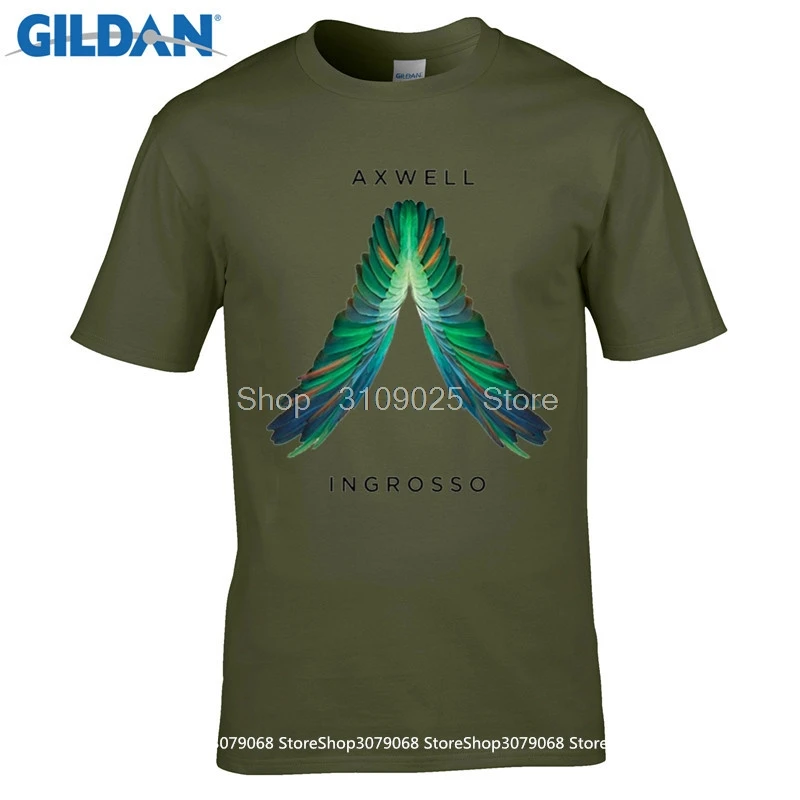 GILDAN Белый Летний стиль крутая крыла AXWELL INGROSSO camiseta Singer Мужская DJ master рубашка с