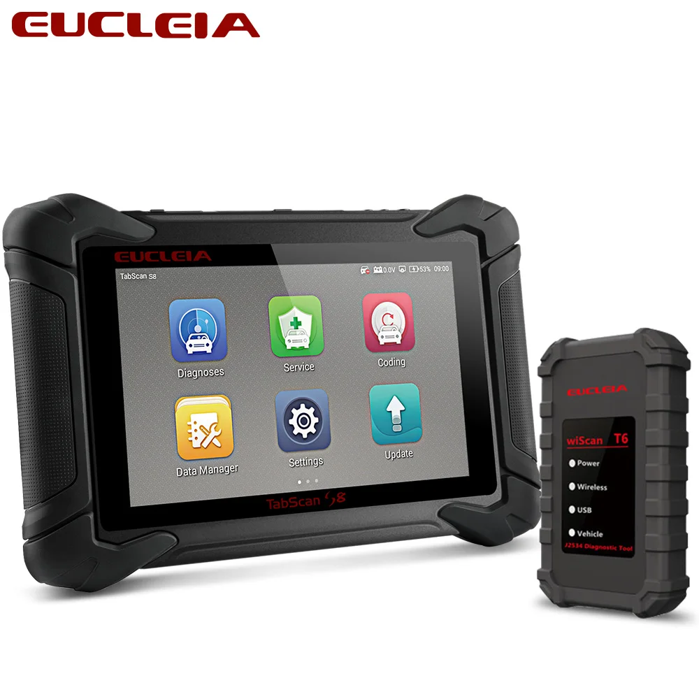EUCLEIA S8 профессиональный автомобильный диагностический инструмент OBD полная