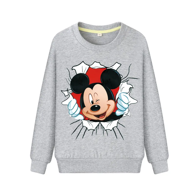 Детские весенне-осенние хлопковые толстовки спортивный костюм Толстовка и штаны с рисунком Микки детская одежда ZB019