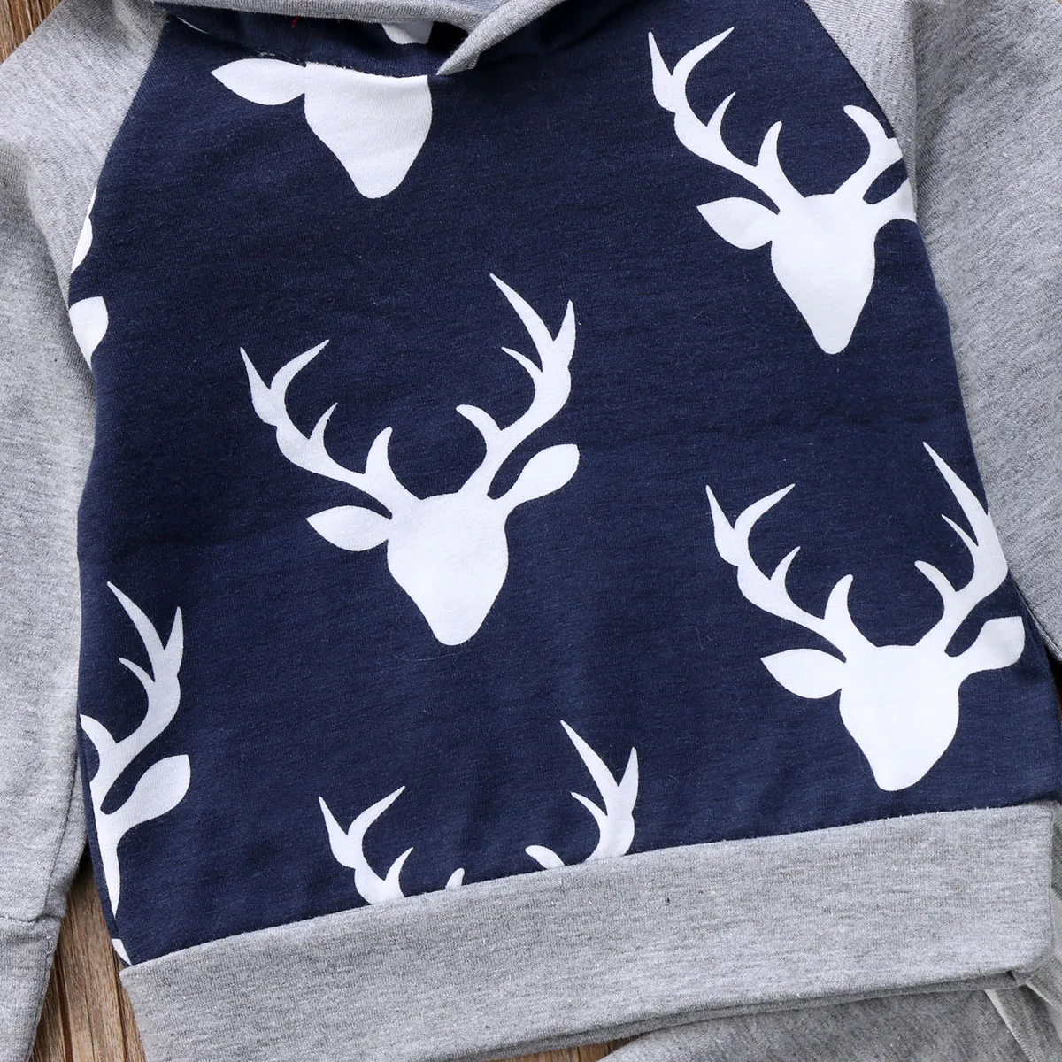 PUDCOCO Baby Christmas Hooded Top Pants 2pcs Casual Boys Deer Long Sleeve Tops Outfits Set Clothes New |