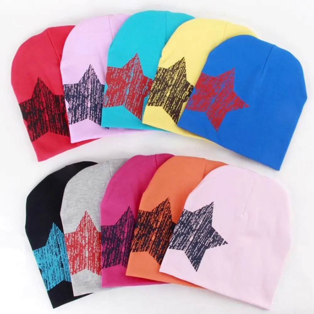 1 шт. детская шапка унисекс со звездами для мальчиков и девочек хлопковая Мягкая