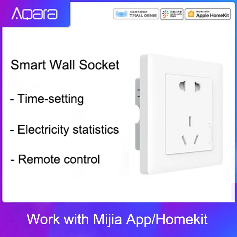 

Aqara Smart Wall Socket ZigBee Wireless Wall Outlet Mijia Wall Socket Switch Work For Mijia Smart HomeKits Mihome APP