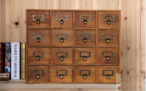 Ящик с решеткой Zakka, 16 шт., Деревянный Ретро-шкаф для хранения, Декоративный ящик для гостиной JL 0900