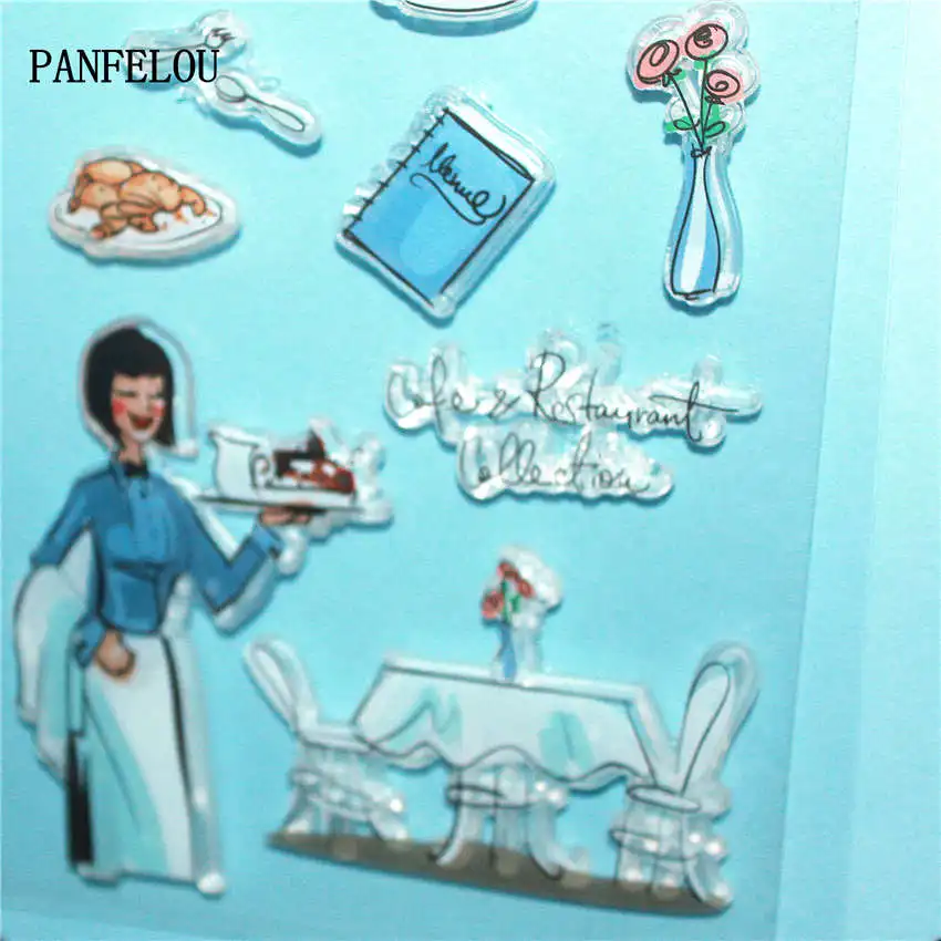 PANFELOU кухня красочная прозрачная штамп DIY силиконовые уплотнения для