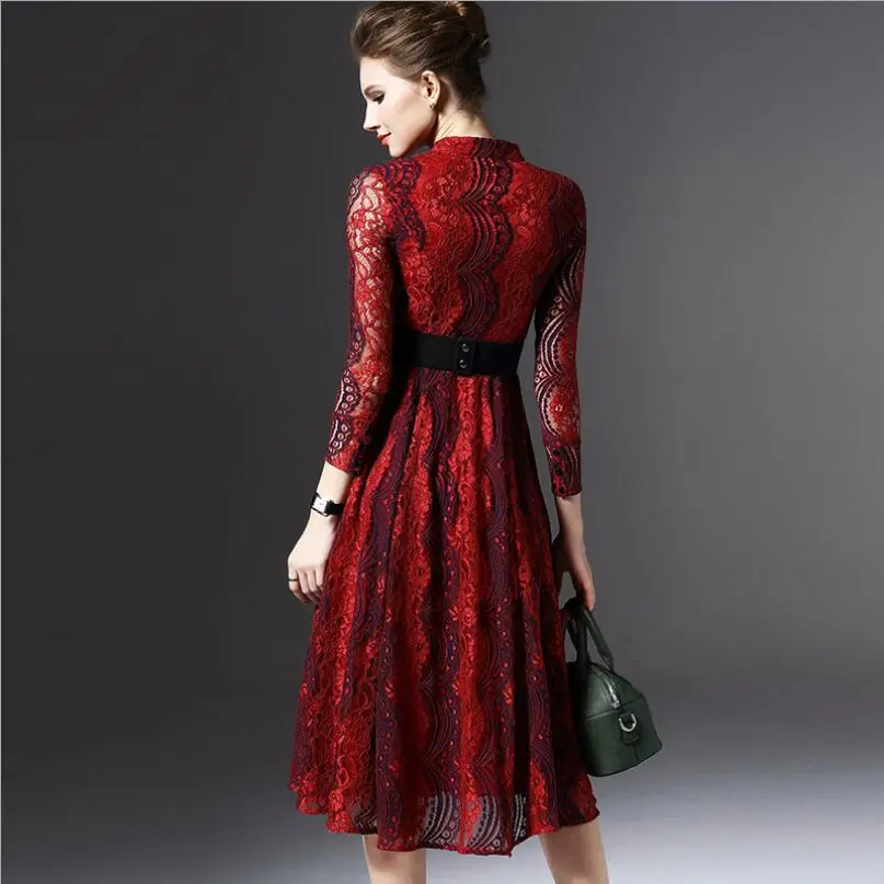 Европейский Стиль модное платье 2016 сезон: весна–лето Для женщин с длинным