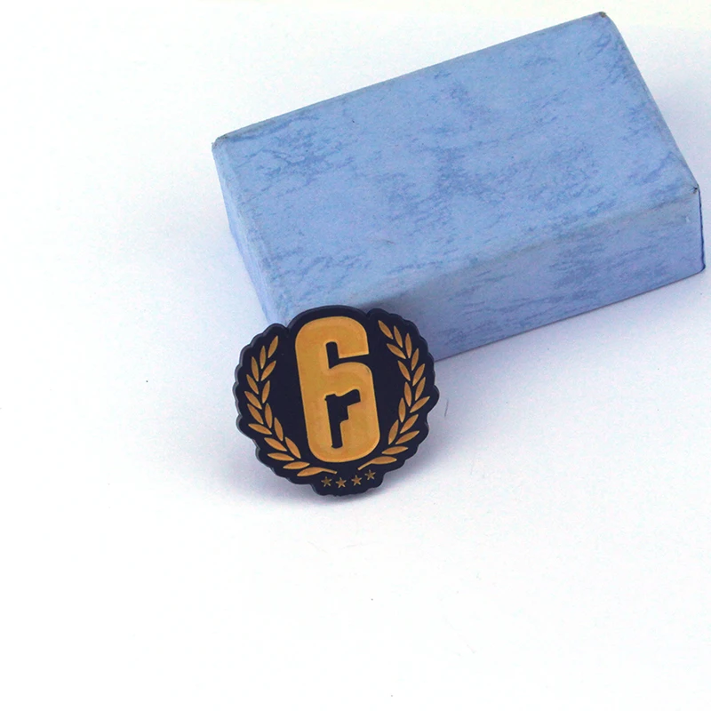 Black Rainbow Six Siege FPS Enamel Pins Gothic Punk Brooches Pin Fashion Cosplay Badges Jewelry Lapel Pins for Women Men